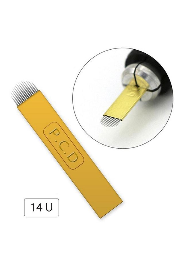 P.c.d 10 Adet 14u Microblading Kalıcı Makyaj Iğnesi - 1
