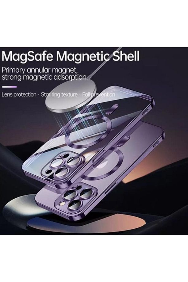 Iphone 14 Pro Max Kılıf Magsafe Şarj Özellikli Kamera Ve Lens Korumalı Esnek Silikon Dempre Case - 4