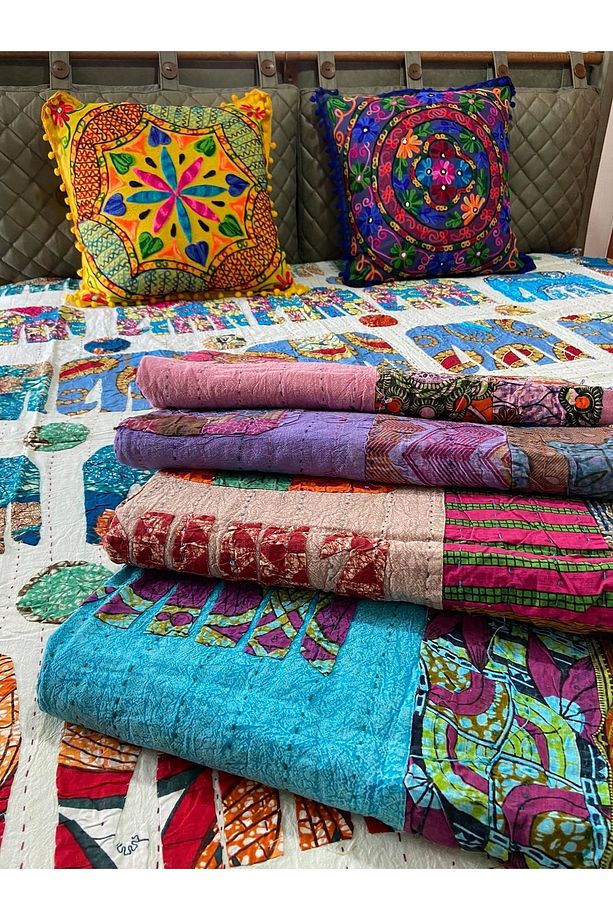 Patchwork Bohem Yatak Örtüsü - 2