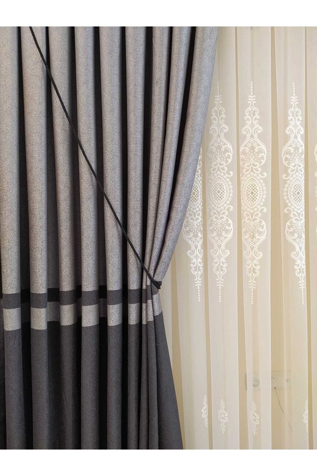 Black Color Curtain Tulle Gathering Rope Cord Curtain Ceiling Braçol Ceiling Tactical Curtain Rope
