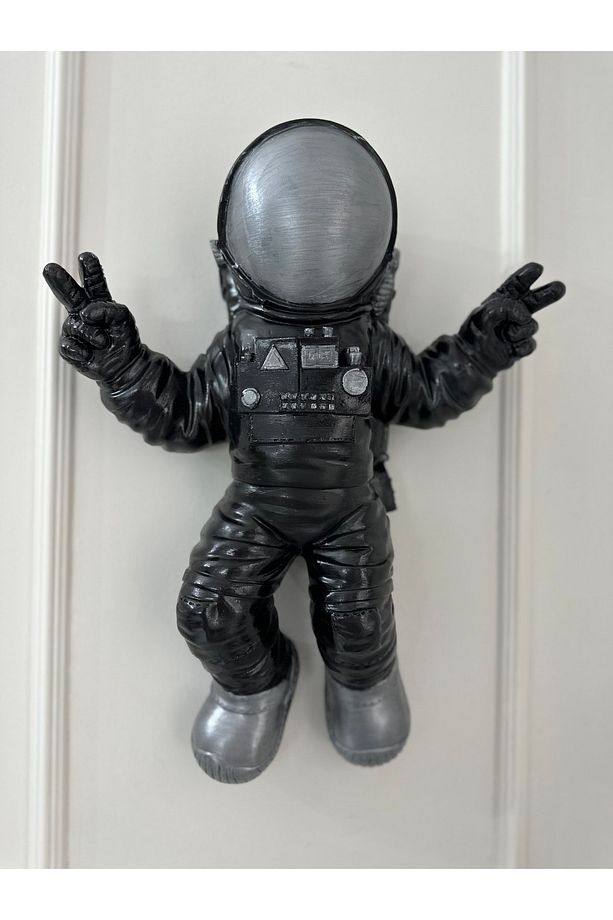 Dekoratif Dev Astronot Heykeli - Duvar Modeli (47-35 ) Cm - 4