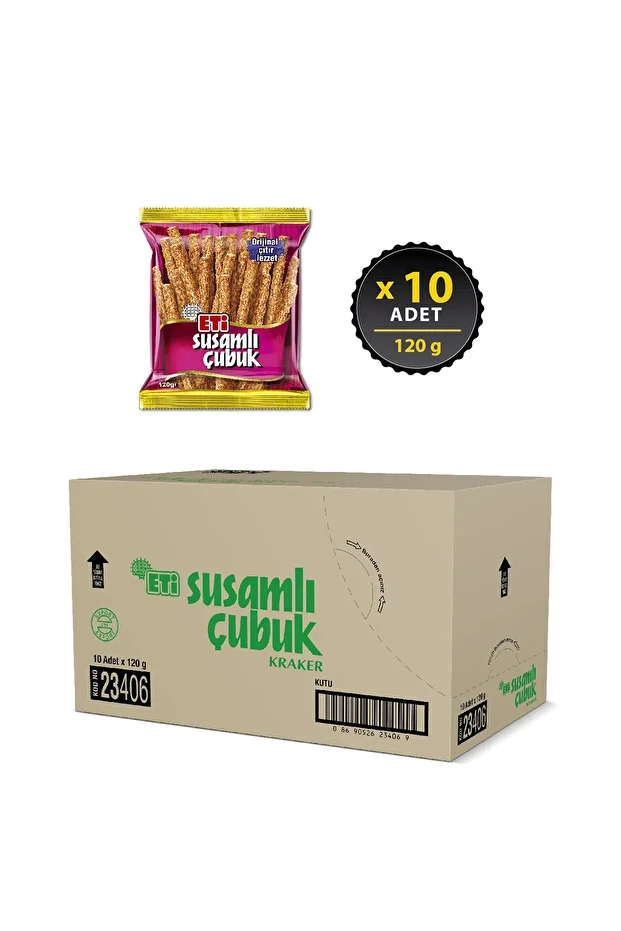 Susamlı Çubuk Kraker 120 g x 10 Adet - 2