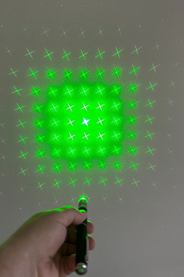 Green Pointer Lazer Güçlü Yeşil Gece Işığı Beş Modlu ( 5 Adet Başlık ) - 4