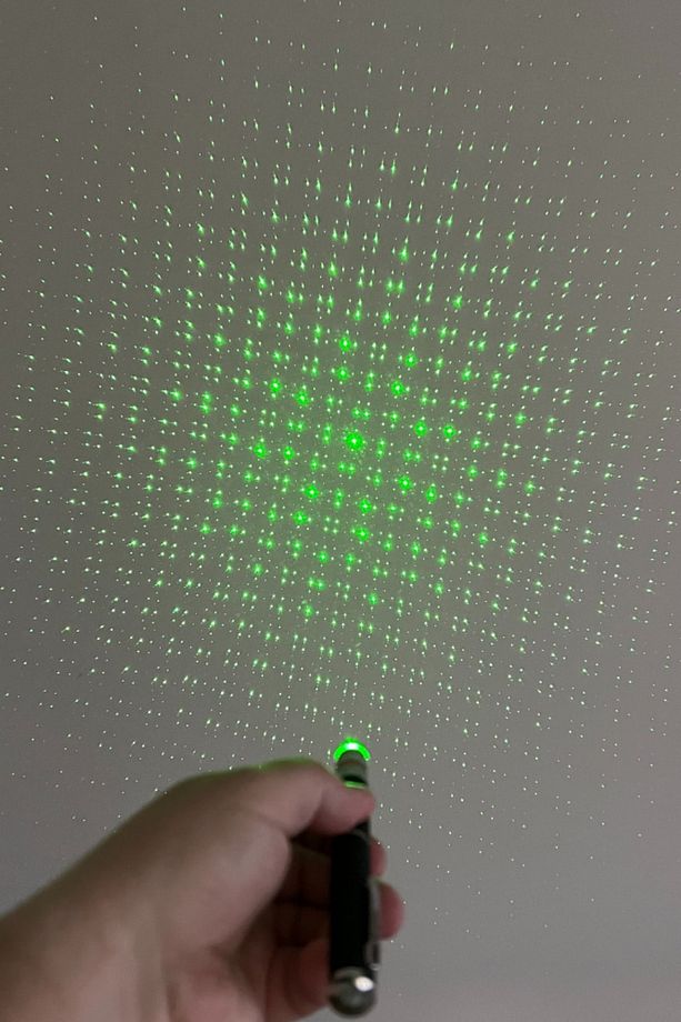 Green Pointer Lazer Güçlü Yeşil Gece Işığı Beş Modlu ( 5 Adet Başlık ) - 5