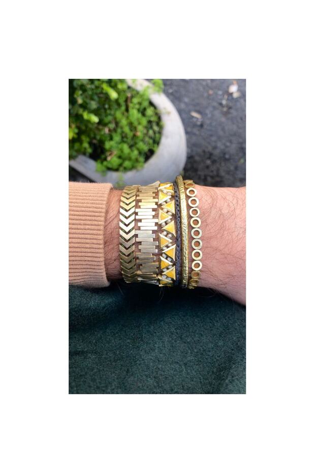 Bronz Mini Circle Bileklik - 4