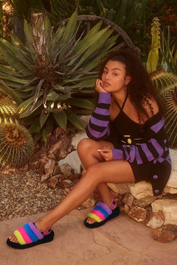 Kadın Black / Taffy Pınk Multı Terlik - 3