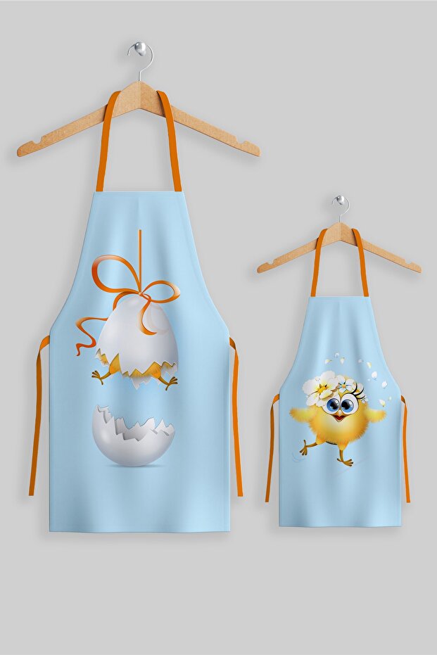 Ays Home Chick Mother Child Kitchen Apron Set