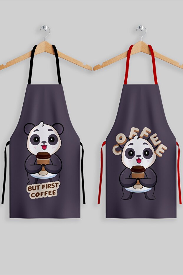 Ays Home Cute Panda Set of 2 Adult Kitchen Aprons