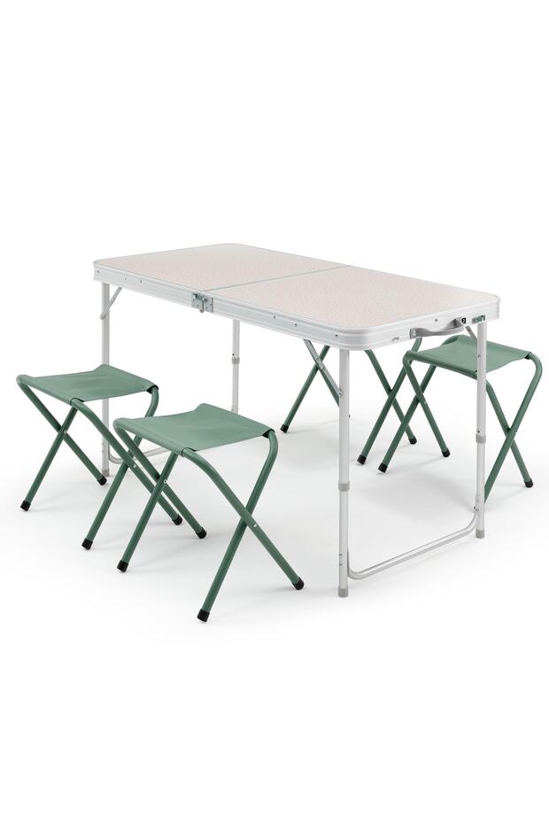 Quechua Katlanır Kamp Masası - 4 Tabureli - 4 / 6 Kişilik - 1