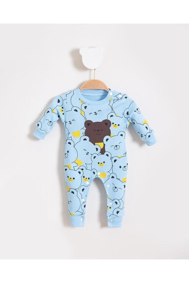 Sevimli Ayılar Görselli Bebek Tulum - 1