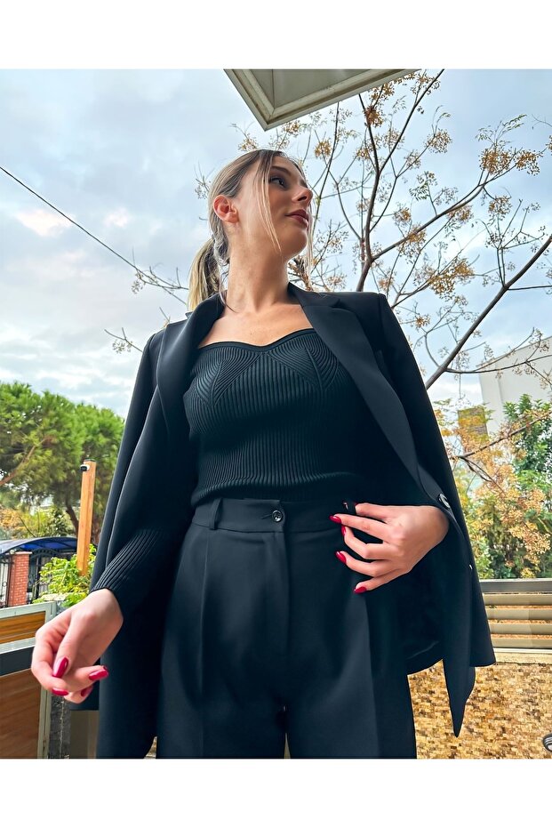 Oversıze Blazer Ceket-isveç - 5