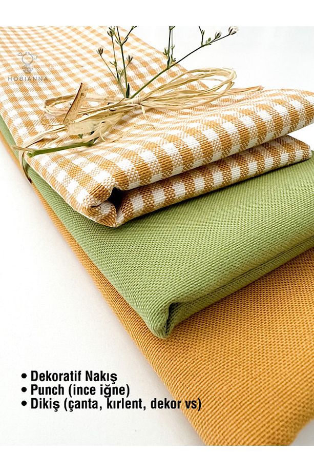 Duck Nakış Dikiş Kumaşi 3’lü Set - Pumpkin - 3