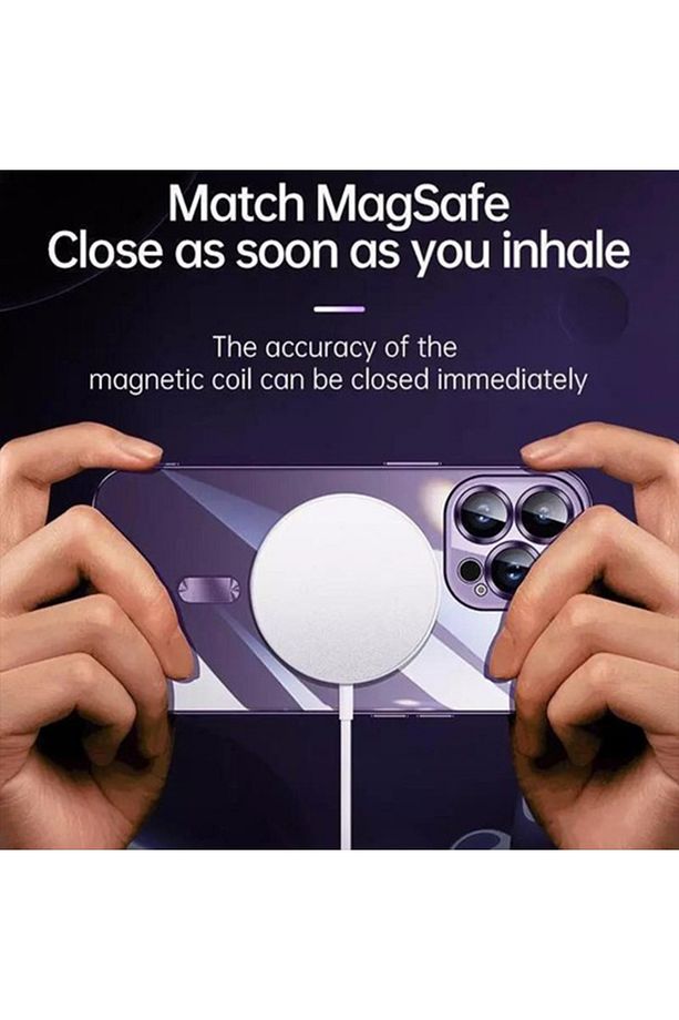 Iphone 14 Pro Max Kılıf Magsafe Şarj Özellikli Kamera Ve Lens Korumalı Esnek Silikon Dempre Case - 5