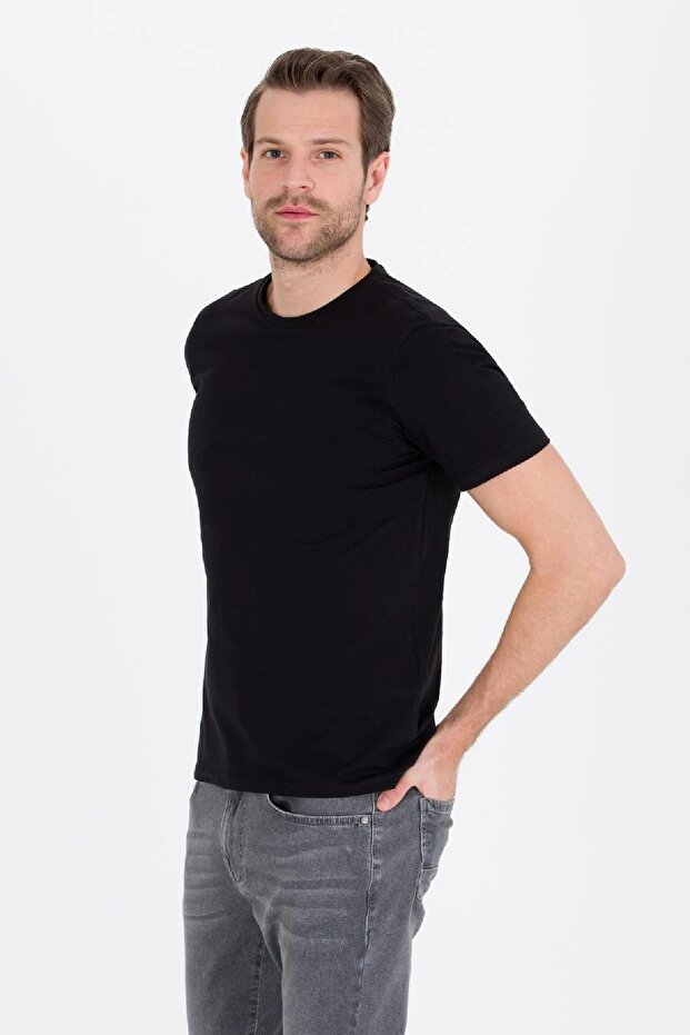 Slim Fit Basic T-shirt - 2
