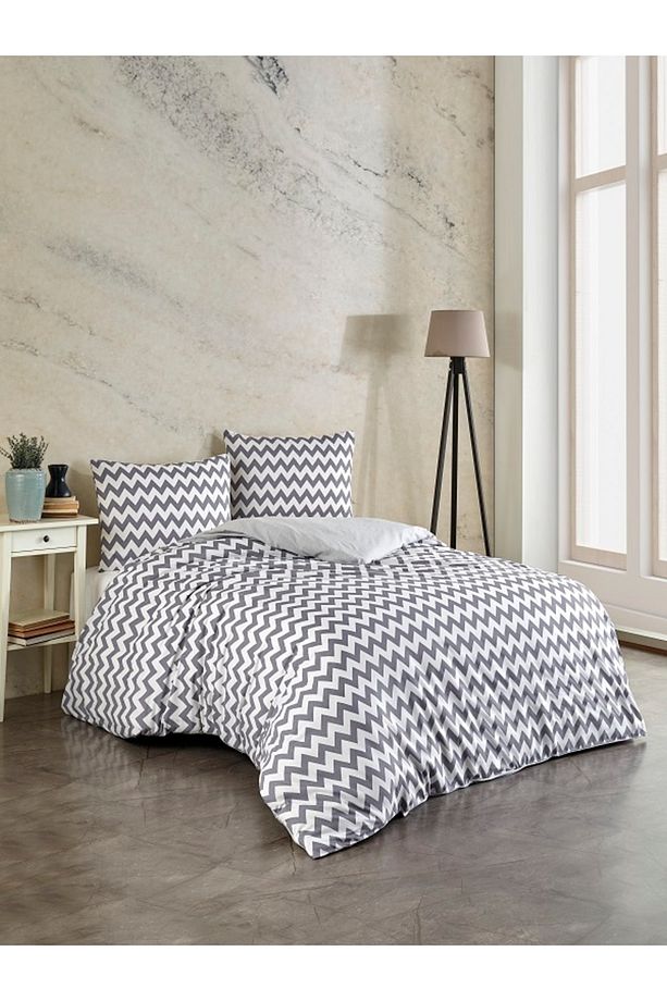 Life Çfit Taraflı Grizigzak 160x220 Tek Kişilik Nevresim Seti Grizigzaksettek(çarşafyoktur) - 1