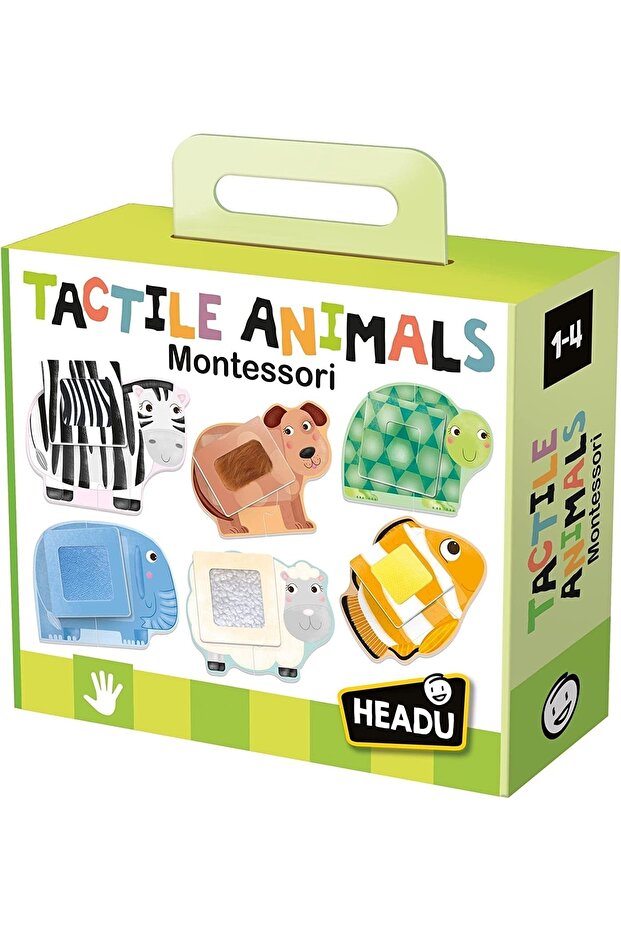 Headu Tactile Montessori Puzzle Textured Animal Puzzle with 6 Figures