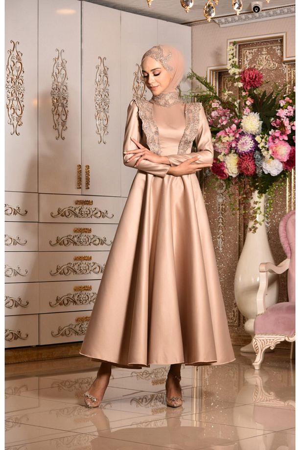 Elçin Vizon Abiye Elbise - 1