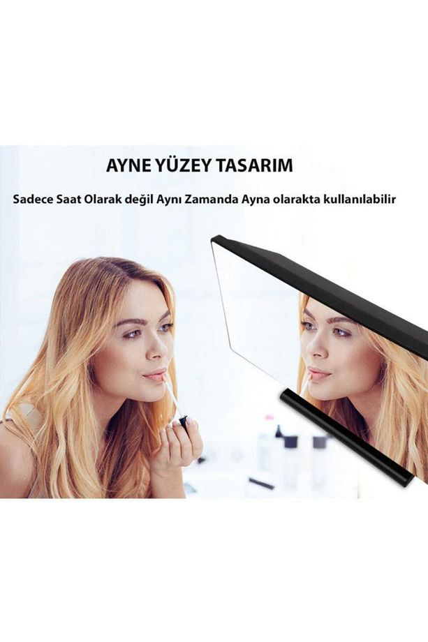 Dekoratif Masa Üstü Led Ayna Dijital Çalar Saat - 5