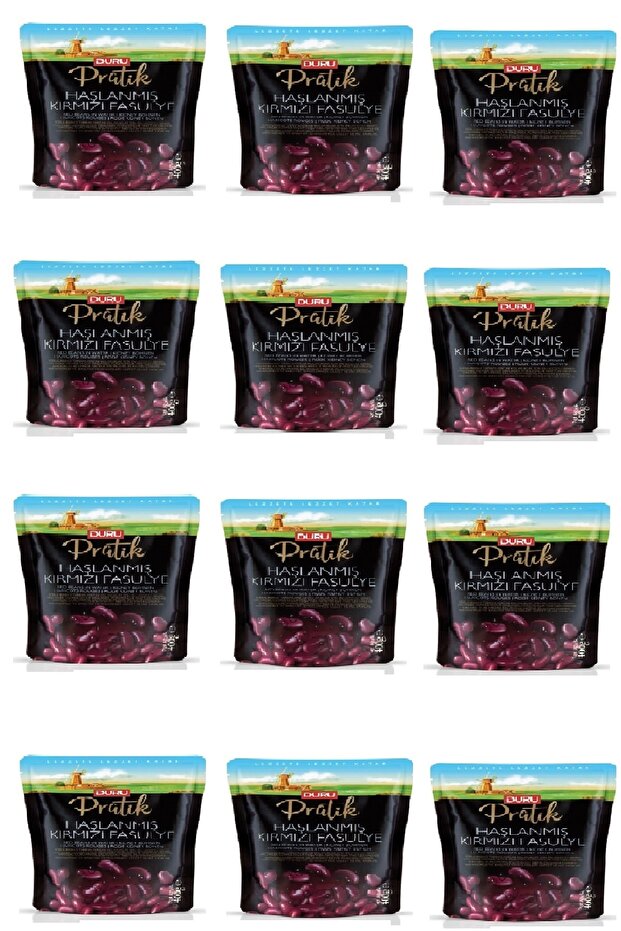 Pratik Haşlanmış Kırmızı Fasulye 400 Gr X 12 Adet - 1