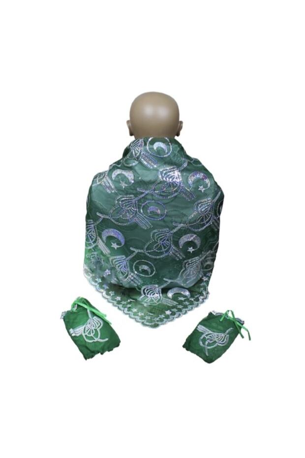 Groom Groomsmen Henna Shoulder Cover with Gloves Henna Veil with Ottoman Tughra