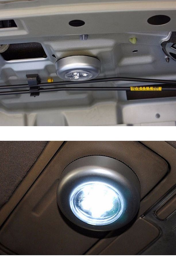 3 Adet Kablosuz Spot Pilli Dokunmatik Led Lamba 3 Ledli Dolap Lambası - 5