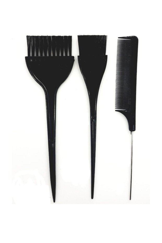 Hair Coloring Brush 2 Pieces (small + Large) + Crepe Comb 3 Pieces