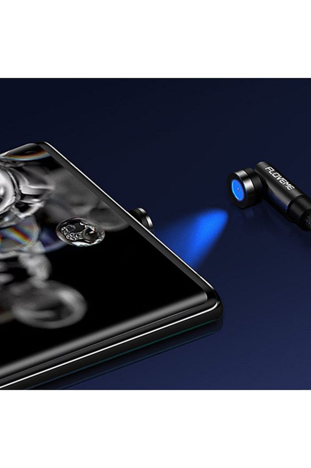 Floveme 540 Dönebilen Mıknatıslı Usb Şarj Kablosu 3 Başlık?iphone+type-c+micro 1m Kırmızı - 5