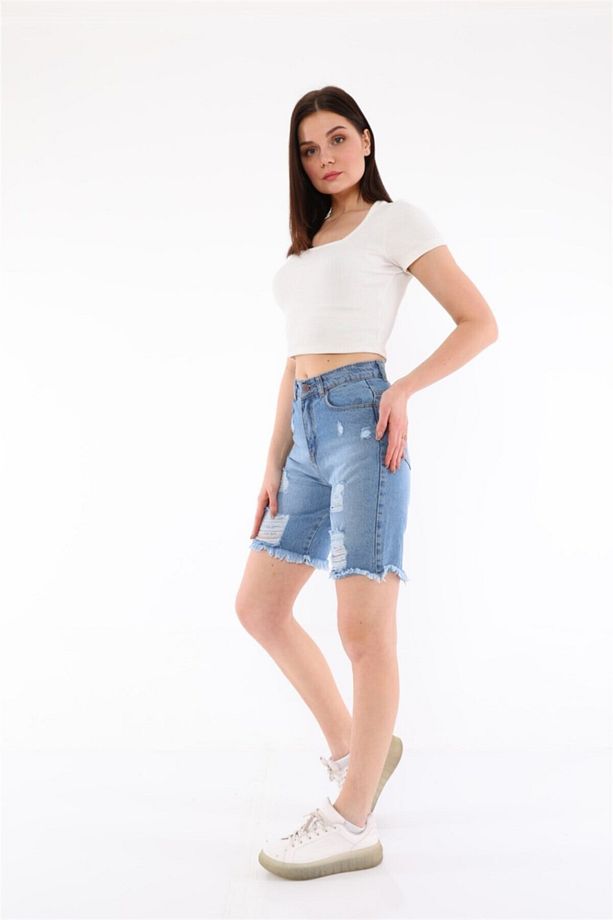 Kadın  Yeni Model Kot Şort 0006895 - 2