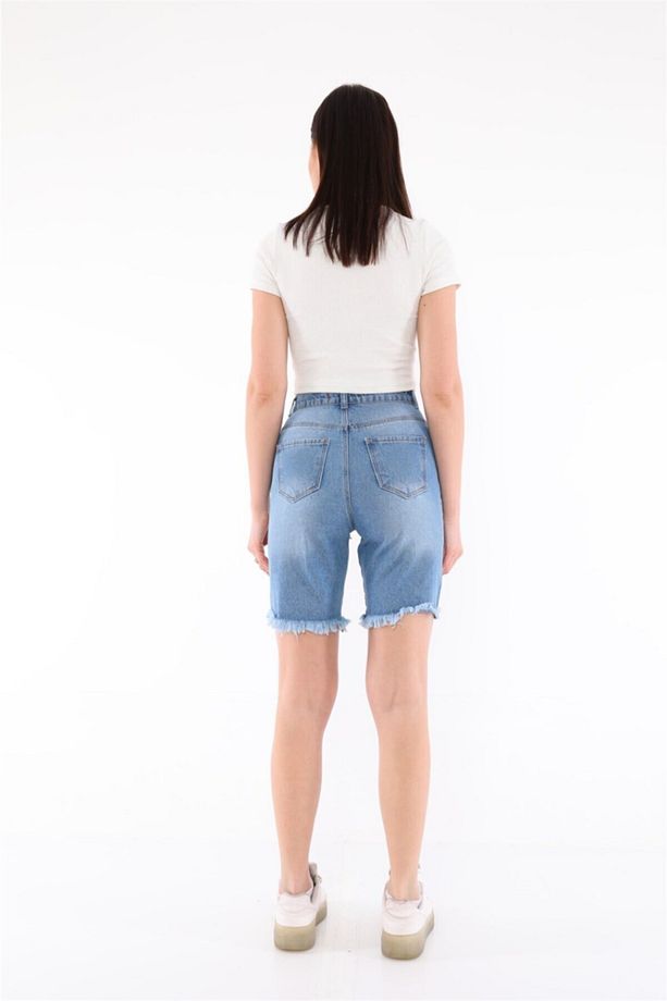 Kadın  Yeni Model Kot Şort 0006895 - 4