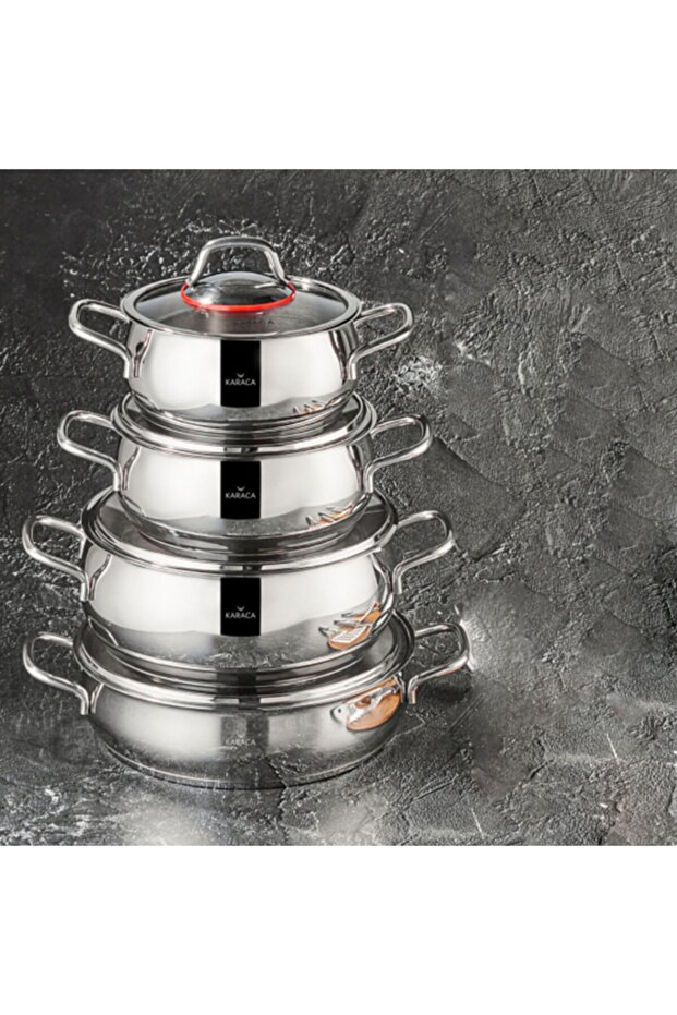 Çelik Tencere Seti 8 Parça - 1