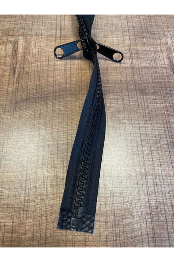 Geniş Dişli, Güçlü, 2 Metre Siyah Çadır Için Kemik Fermuar - 2