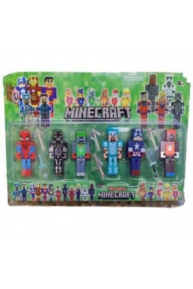 Avengers 6 Lı Figür Seti - Minecraft Oyuncakları