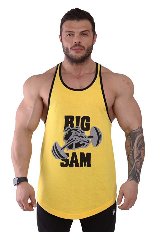 Mesh Strength Training Tank Yellow 2296