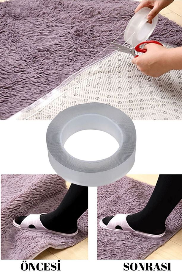 Sge 5 Metre Çift Taraflı Nano Teknolojili Süper Güçlü Bant Extra Güçlü Duvar Çerçeve Taşıyıcı - 4