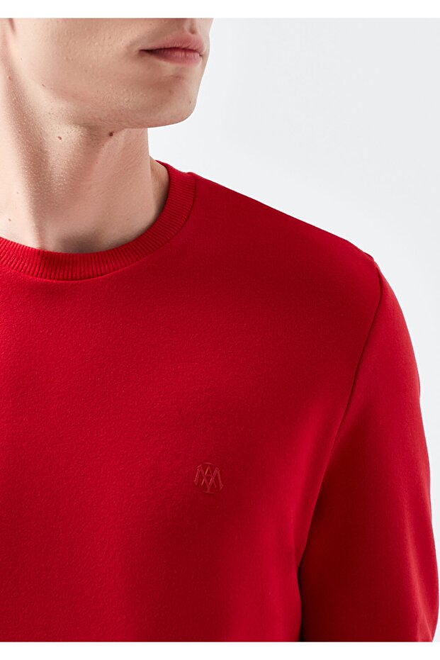 Erkek Kırmızı Sweatshirt - 5