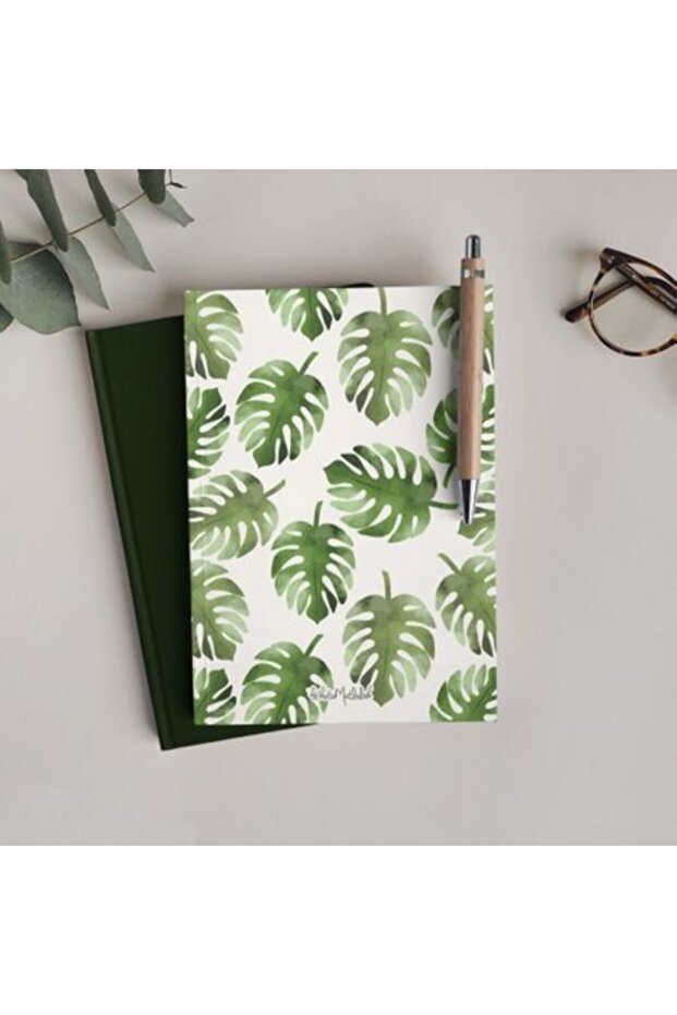 Gift - Unlined Notebook Series - N045 Monstera Green Plants Notebook