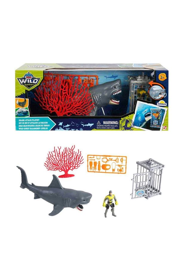 Wild Ocean Dalgıç Adam Figürlü Köpekbalığı Okyanus Avı Oyun Seti - 1