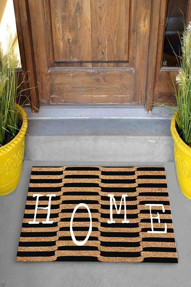 Dekoratif Kapı Önü Paspası Bej Home - 5