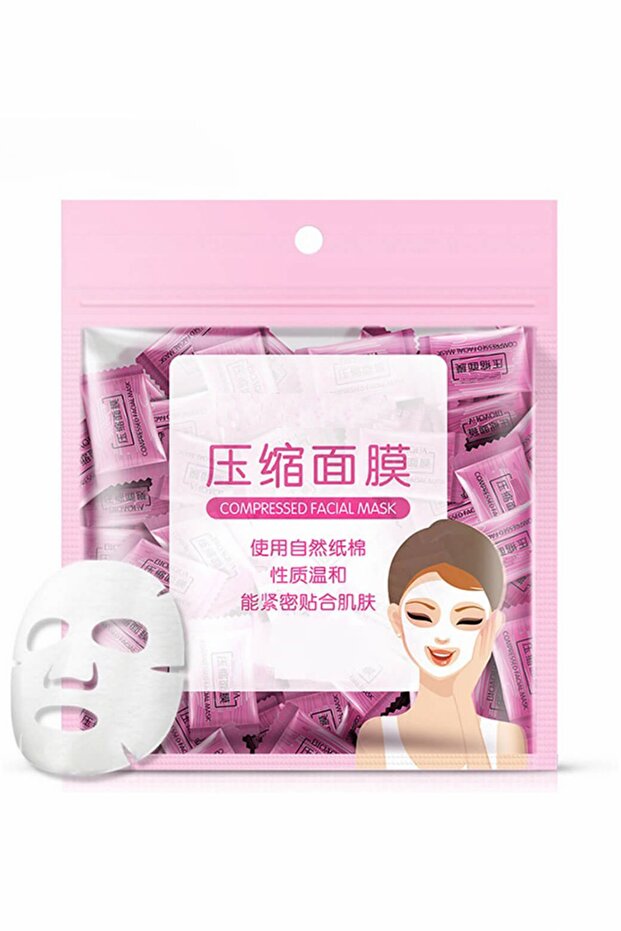 Komprime Compressed Silk Paper Mask 50 Pieces