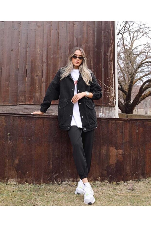 Women's Black Denim Jacket