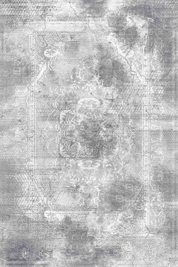 Kali Kadife Eko Desenli Pamuk Tabanlı Yıkanabilen Kaydırmaz Antibakteriyel Salon Halısı - 3