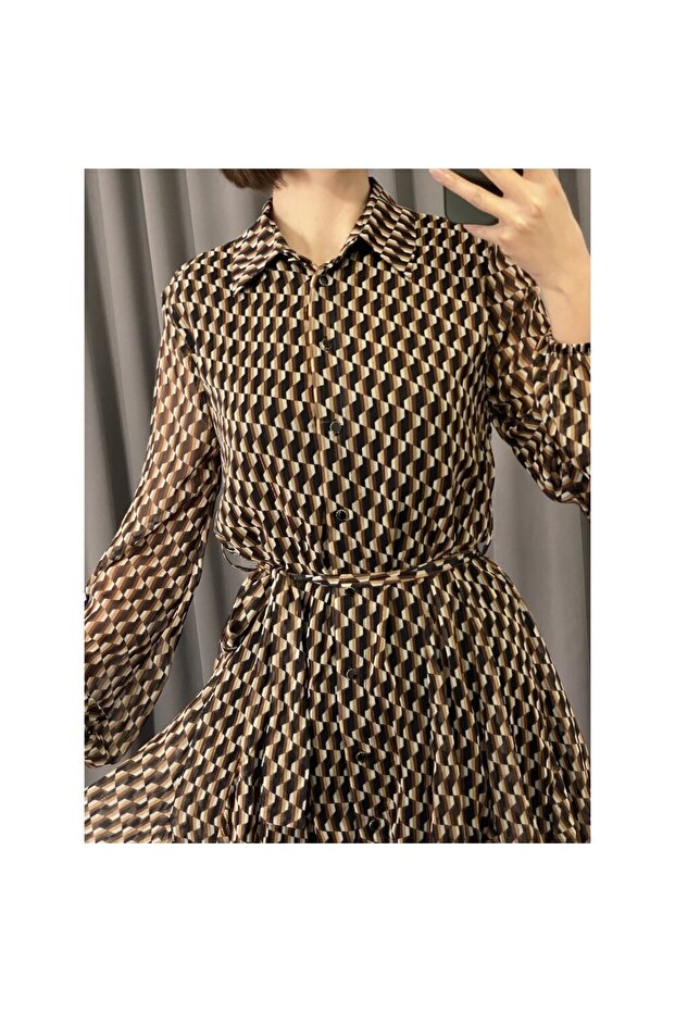 Mini Şifon Elbise - 2