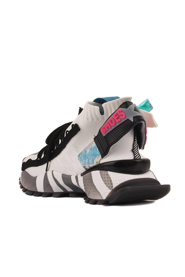 Kadın Kalın Taban Triko Sneaker - 3