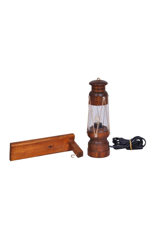 Wooden Decorative Object, Fire, Night Lamp