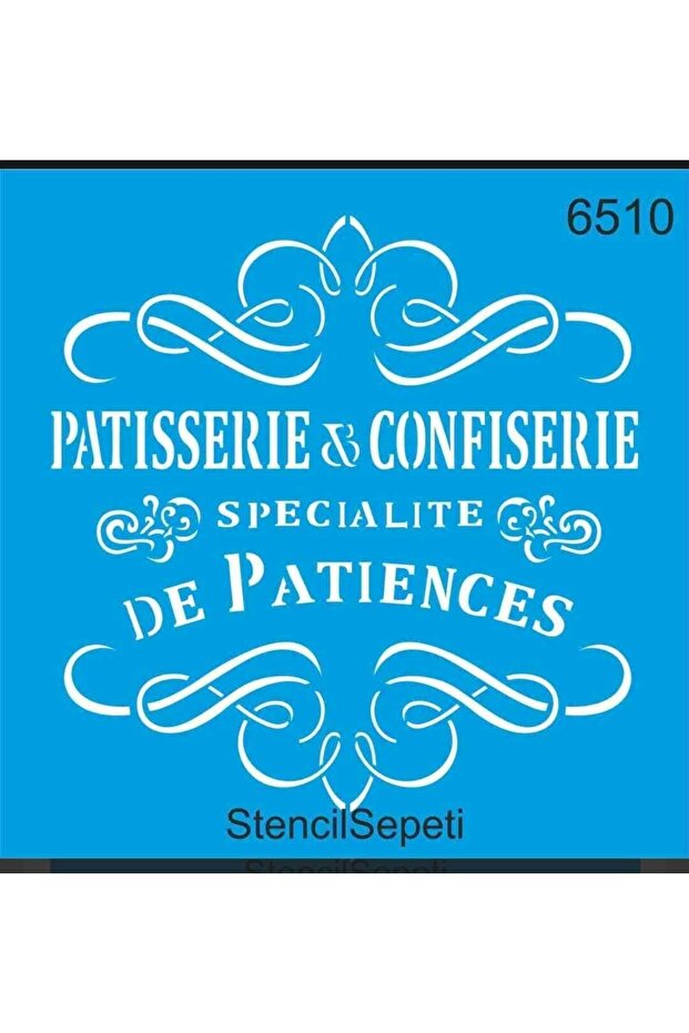 Patisserie Pattern Stencil Template St6510 30X30Cm