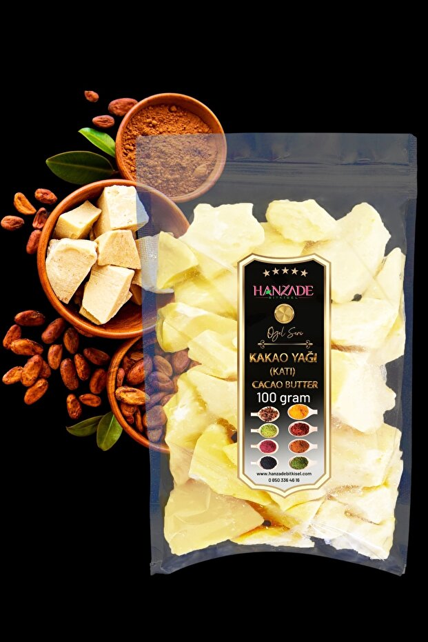 100 Gr Edible Pure Solid Cocoa Butter - 1