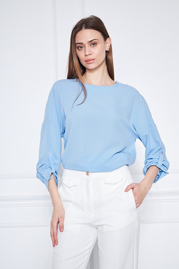 Kadın Gömlek Polyester Krep Kumaş - 5