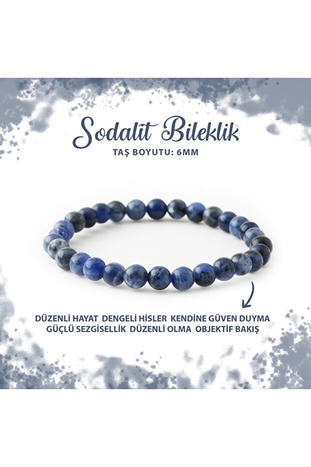 Certified Sodalite 6mm Natural Stone Bracelet