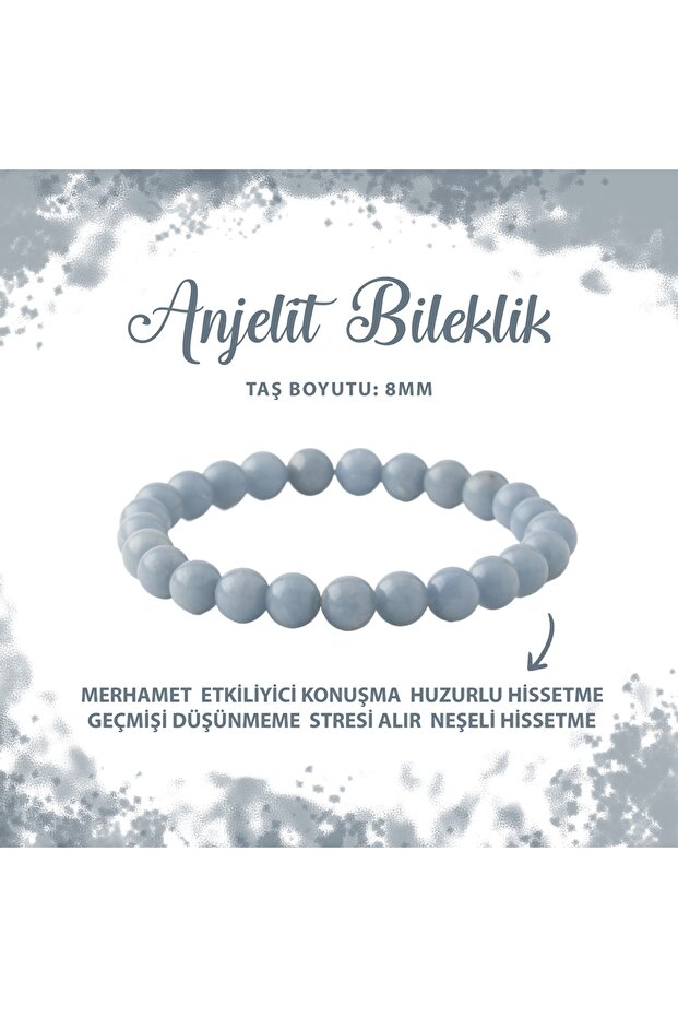 Certified Anjelite 8mm Natural Stone Bracelet