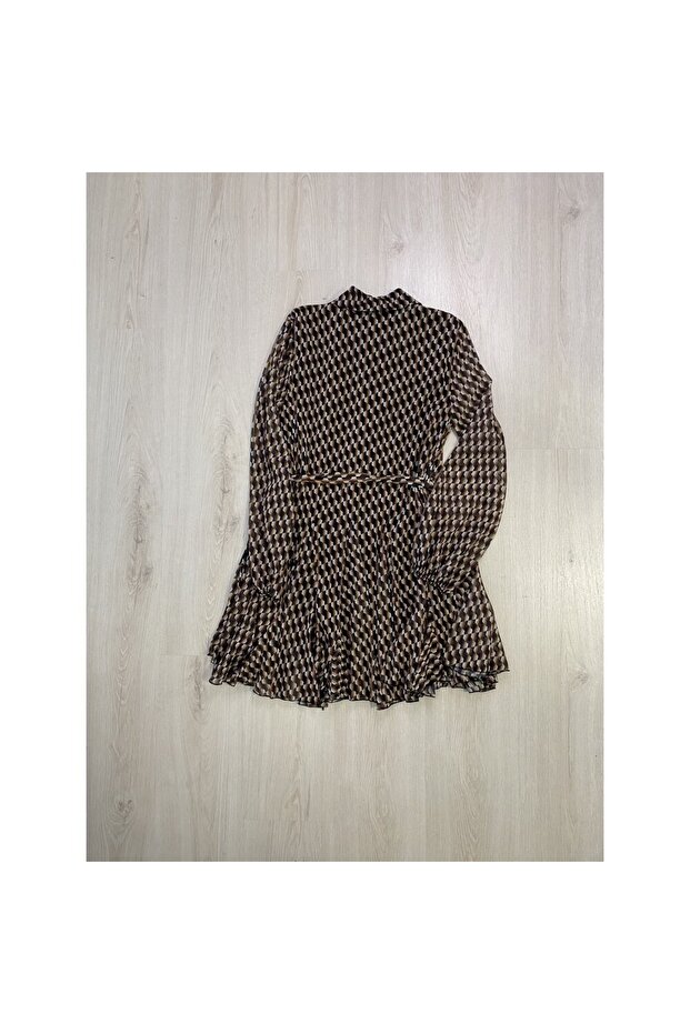 Mini Şifon Elbise - 5